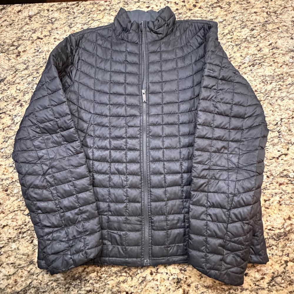 Ben Sherman Mens Black Quilted Puffer Jacket Full Zip Ripstop Large ws